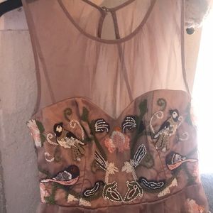 Embroided pastel dress